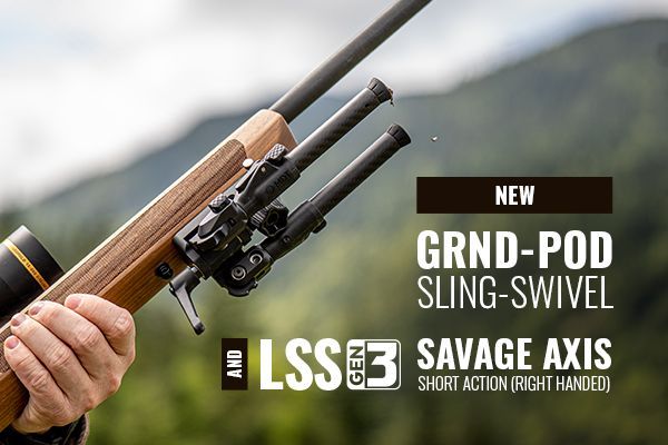 MDT Expands LSS GEN3 Lineup with Short Action Savage Axis and a Sling Swivel Mounted GRND POD!