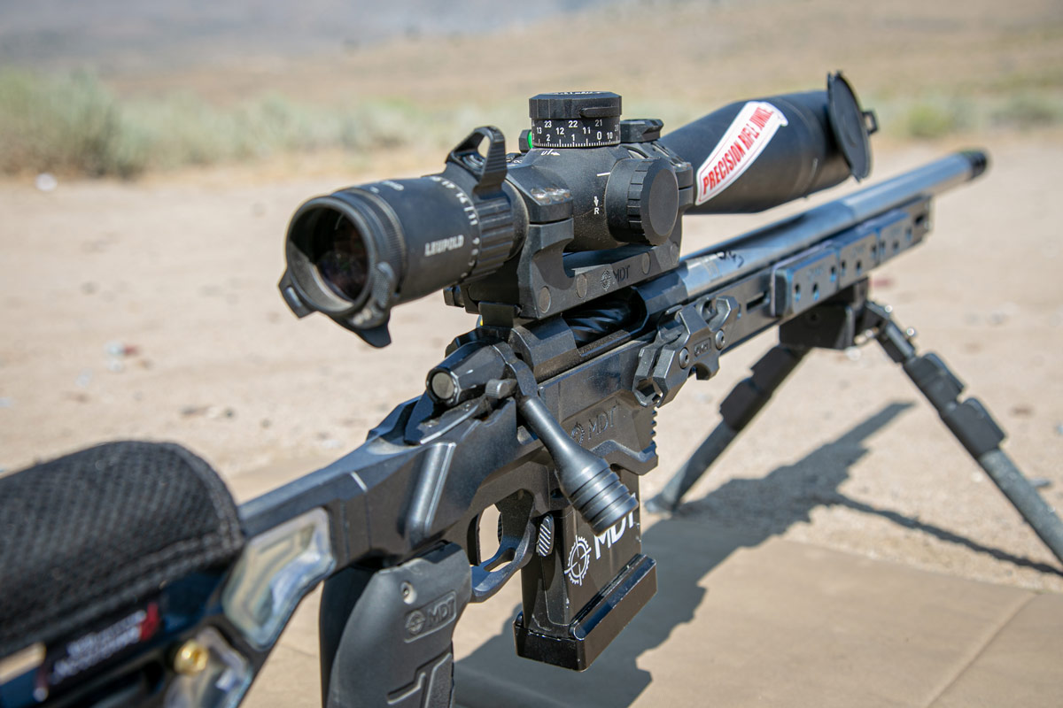 MDT ACC Chassis System with a Leupold scope