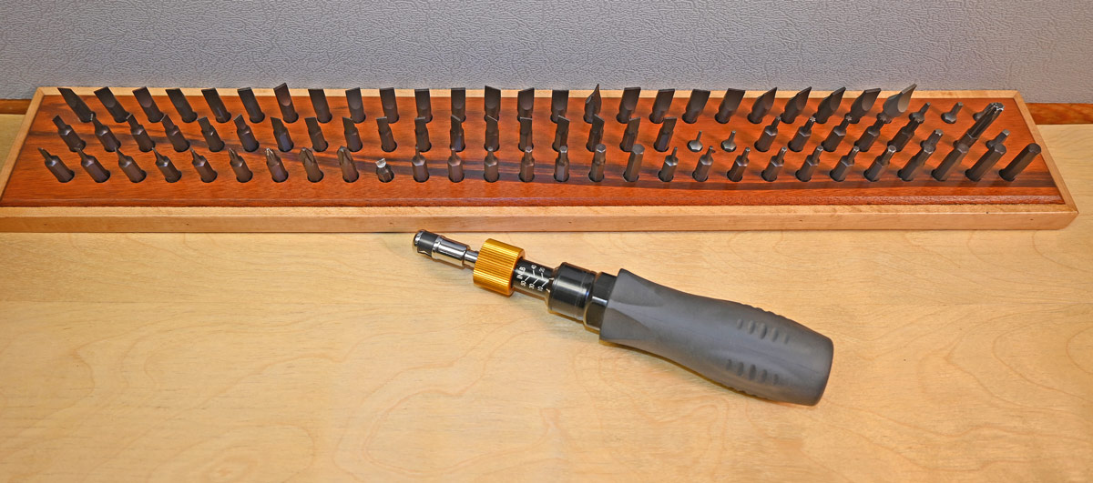 Gun work requires a broad selection of ¼-inch hex bits.