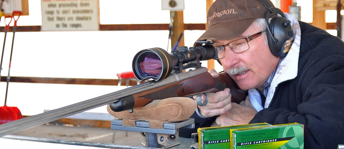 Al Voth with Remington rifle and ammo