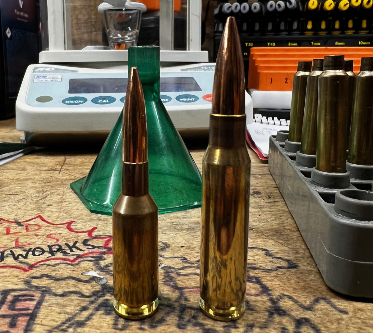 6BR Norma and 308 Winchester. The 6mm BR Norma is efficient and versatile, great for competition but also hunting varmints and small game.