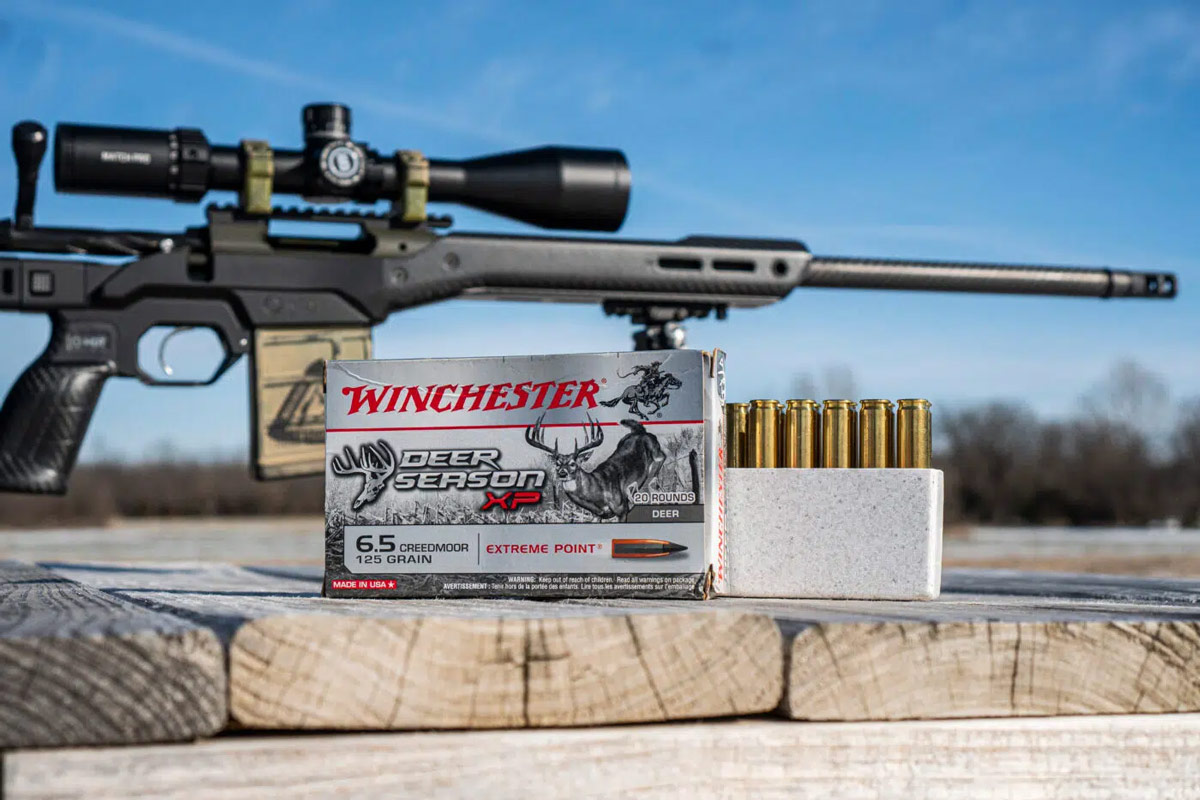 MDT HNT26 Chassis System with Winchester 6.5 creedmoor ammo