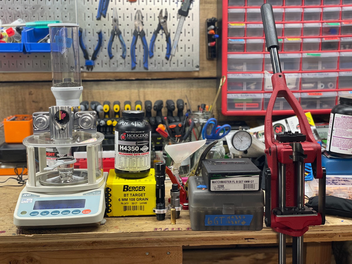 Handloading equipment such as Forster Co-Ax Press, Lee Bench Primer, and RCBS Brass Prep Station