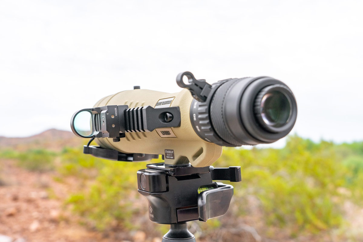 Red dot sight on spotting scope