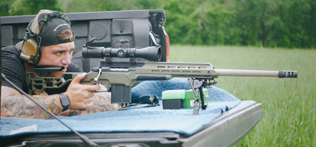 Authors .308 Training Rifle built on a Tikka action and an MDT ESS Chassis System