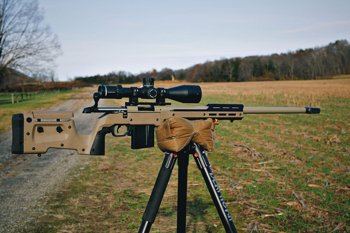 MDT XRS Chassis System with Bergara B14 action on tripod